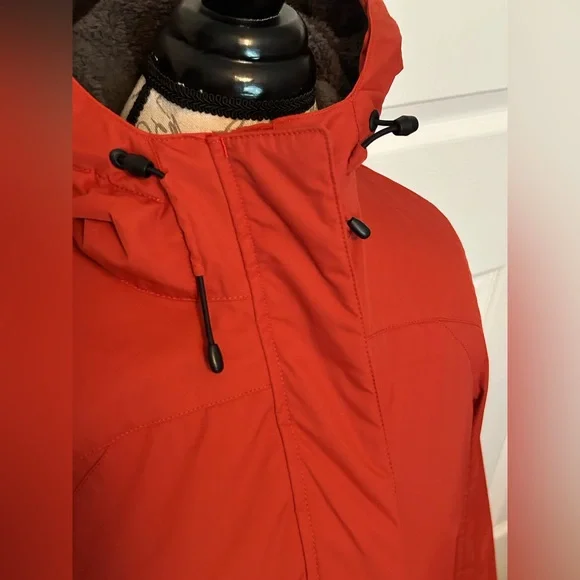 New L.L. Bean Orange Water Proof Jacket with Plush Interior - Picture 5 of 12